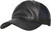 Flexfit FX6606LT Leather Trucker Cap - Black/Black - One Size afbeelding