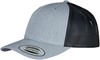 Flexfit FX6606T Retro Trucker 2-Tone - Heather Grey/Black - One Size afbeelding