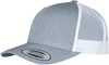 Flexfit FX6606T Retro Trucker 2-Tone - Heather Grey/White - One Size afbeelding
