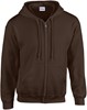 Gildan G18600 Heavy Blend™ Adult Full Zip Hooded Sweatshirt - Dark Chocolate - L afbeelding
