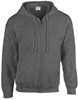 Gildan G18600 Heavy Blend™ Adult Full Zip Hooded Sweatshirt - Dark Heather - L afbeelding