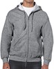 Gildan G18600 Heavy Blend™ Adult Full Zip Hooded Sweatshirt - Graphite Heather - 3XL afbeelding