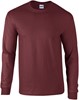 Gildan G2400 Ultra Cotton™ Long Sleeve T-Shirt - Maroon - L afbeelding