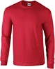 Gildan G2400 Ultra Cotton™ Long Sleeve T-Shirt - Red - XL afbeelding