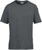 Gildan G64000K Softstyle® Youth T-Shirt - Charcoal (Solid) - M (116/134) afbeelding