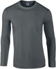 Gildan G64400 Softstyle® Adult Long Sleeve T-Shirt - Charcoal (Solid) - XL afbeelding