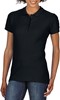 Gildan G64800L Softstyle® Women´s Piqué Polo - Black - L afbeelding