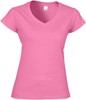 Gildan G64V00L Softstyle® Women´s V-Neck T-Shirt - Azalea - S afbeelding