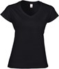 Gildan G64V00L Softstyle® Women´s V-Neck T-Shirt - Black - XXL afbeelding