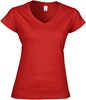 Gildan G64V00L Softstyle® Women´s V-Neck T-Shirt - Red - XXL afbeelding