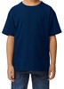 T-shirt Kind 7/8 years (M) Gildan Ronde hals Korte mouw Navy 100% Katoen