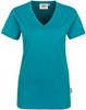 Hakro 126 Women's V-neck shirt Classic - Emerald - 3XL afbeelding