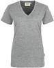 Hakro 126 Women's V-neck shirt Classic - Mottled Grey - M afbeelding