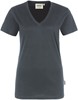 Hakro 126 Women's V-neck shirt Classic - Anthracite - XS afbeelding