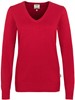 Hakro 133 Women's V-neck pullover Premium-Cotton - Red - XL afbeelding