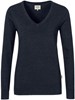 Hakro 134 Women's V-neck pullover merino wool - Ink - S afbeelding