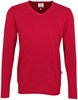 Hakro 143 V-neck pullover Premium-Cotton - Red - S afbeelding