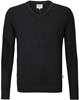 Hakro 144 V-neck pullover merino wool - Black - XS afbeelding