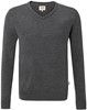 Hakro 144 V-neck pullover merino wool - Mottled Anthracite - XL afbeelding