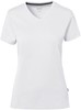 Hakro 169 COTTON TEC® Women's V-neck shirt - White - S afbeelding