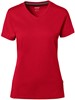 Hakro 169 COTTON TEC® Women's V-neck shirt - Red - XL afbeelding