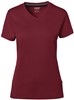 Hakro 169 COTTON TEC® Women's V-neck shirt - Burgundy - 3XL afbeelding