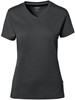 Hakro 169 COTTON TEC® Women's V-neck shirt - Anthracite - XS afbeelding