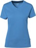 Hakro 169 COTTON TEC® Women's V-neck shirt - Malibu Blue - M afbeelding