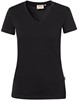 Hakro 172 Women's V-neck shirt Stretch - Black - 2XL afbeelding