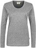 Hakro 178 Women's long-sleeved shirt Classic - Mottled Grey - M afbeelding
