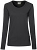 Hakro 179 Women's long-sleeved shirt MIKRALINAR® - Carbon Grey - XL afbeelding