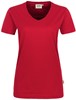 Hakro 181 Women's V-neck shirt MIKRALINAR® - Red - 5XL afbeelding