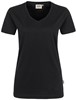Hakro 181 Women's V-neck shirt MIKRALINAR® - Black - 4XL afbeelding