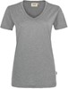 Hakro 181 Women's V-neck shirt MIKRALINAR® - Mottled Grey - S afbeelding