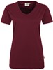 Hakro 181 Women's V-neck shirt MIKRALINAR® - Burgundy - 2XL afbeelding