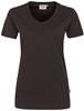 Hakro 181 Women's V-neck shirt MIKRALINAR® - Chocolate - L afbeelding
