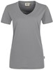 Hakro 181 Women's V-neck shirt MIKRALINAR® - Titanium - M afbeelding