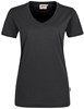 Hakro 181 Women's V-neck shirt MIKRALINAR® - Carbon Grey - 2XL afbeelding