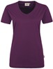 Hakro 181 Women's V-neck shirt MIKRALINAR® - Aubergine - 3XL afbeelding