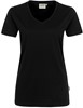 Hakro 182 Women's V-neck shirt MIKRALINAR® PRO - Hp Black - S afbeelding