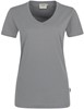 Hakro 182 Women's V-neck shirt MIKRALINAR® PRO - Hp Titanium - XS afbeelding