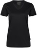 Hakro 187 Women's V-neck shirt COOLMAX® - Black - 2XL afbeelding