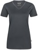 Hakro 187 Women's V-neck shirt COOLMAX® - Anthracite - XS afbeelding