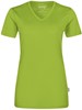 Hakro 187 Women's V-neck shirt COOLMAX® - Kiwi - XL afbeelding