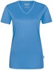 Hakro 187 Women's V-neck shirt COOLMAX® - Malibu Blue - L afbeelding