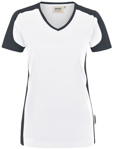 Hakro 190 Women's V-neck shirt Contrast MIKRALINAR®