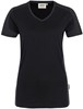 Hakro 190 Women's V-neck shirt Contrast MIKRALINAR® - Black/Anthracite - 6XL afbeelding
