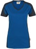 Hakro 190 Women's V-neck shirt Contrast MIKRALINAR® - Royal Blue/Anthracite - S afbeelding