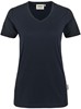 Hakro 190 Women's V-neck shirt Contrast MIKRALINAR® - Navy Blue/Anthracite - L afbeelding