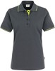 Hakro 203 Women's polo shirt Casual - Anthrazite/Kiwi Green - L afbeelding